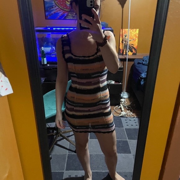 Tach multicolored crochet mini dress - Picture 2 of 2